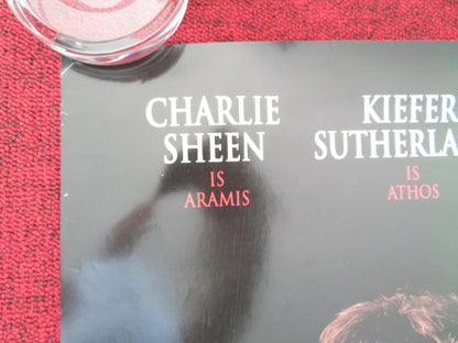 THE THREE MUSKETEERS US ONE SHEET ROLLED POSTER DISNEY CHARLIE SHEEN KIEFER 1993 Movie posters