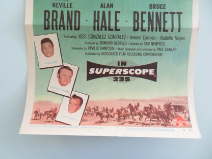 The Three Outlaws US Insert Poster Neville Brand Alan Hale 1956 Movie posters