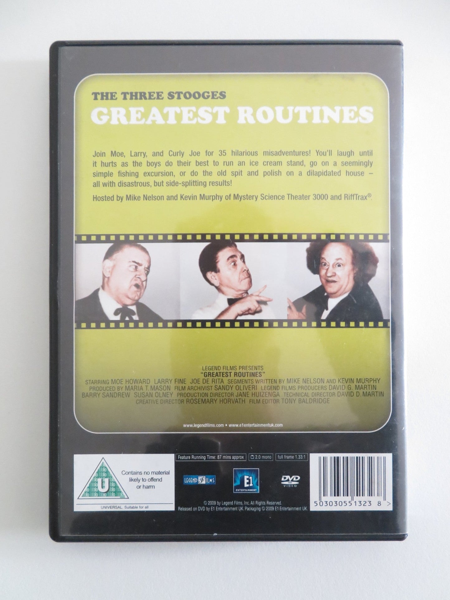 THE THREE STOOGES - GREATEST ROUTINES (DVD) MOE HOWARD LARRY FINE 2009 REGION 2 Movie posters