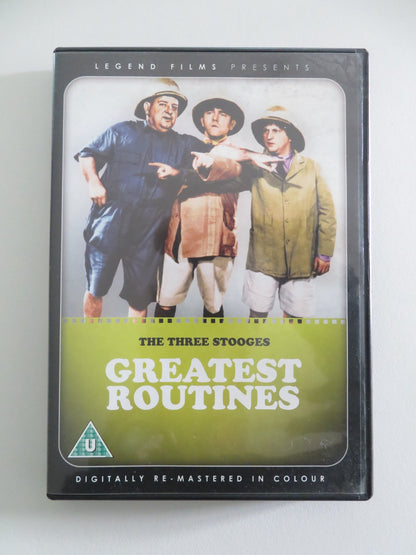 THE THREE STOOGES - GREATEST ROUTINES (DVD) MOE HOWARD LARRY FINE 2009 REGION 2 Movie posters