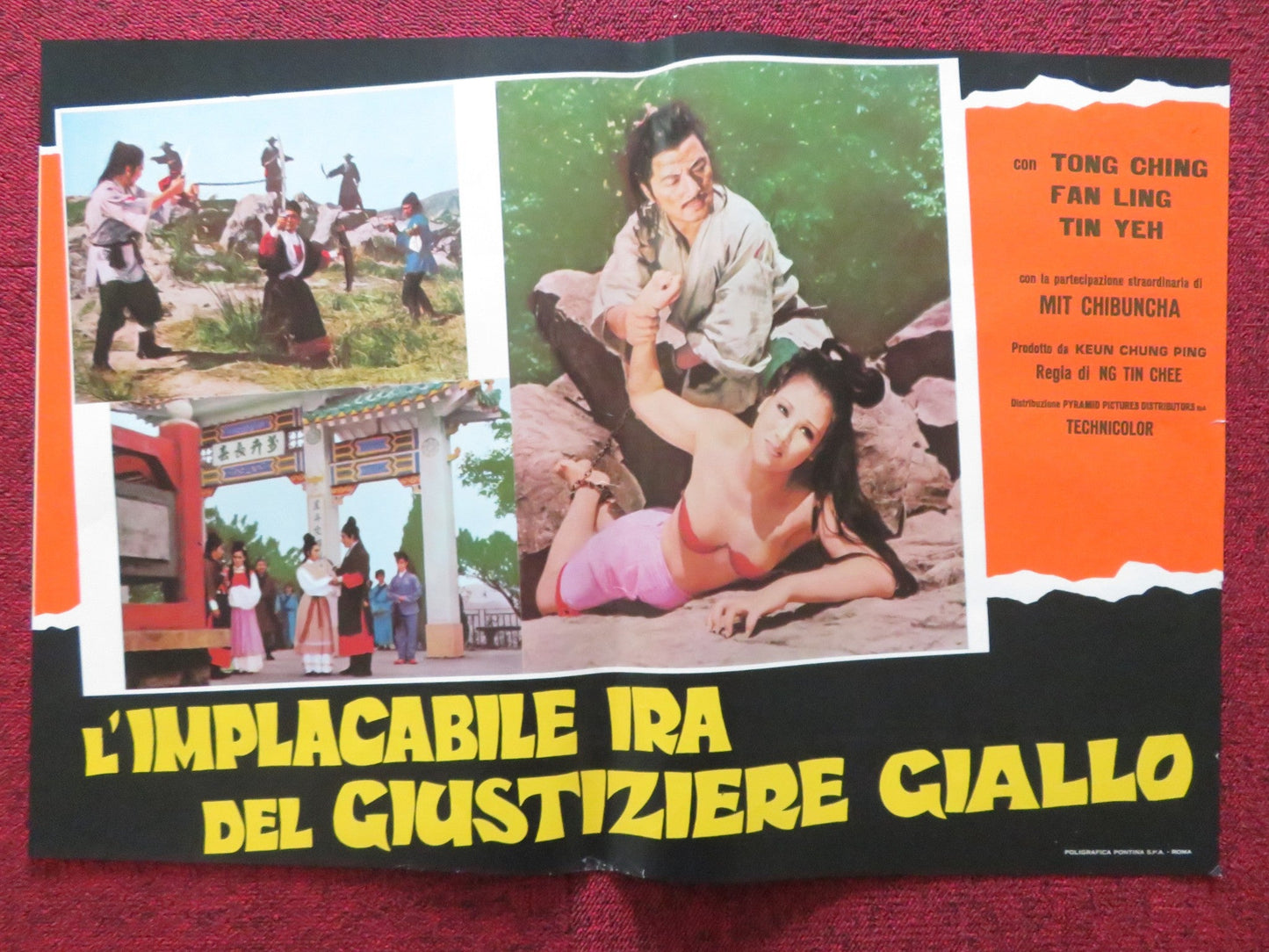 THE TIGER AND THE DRAGON - B ITALIAN FOTOBUSTA POSTER CHING TANG FAN 1971 Rendezvous Cinema Movie posters