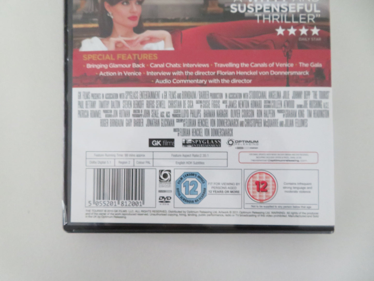 The Tourist (DVD) Johnny Depp Angelina Jolie 2010 Region 2 Movie posters