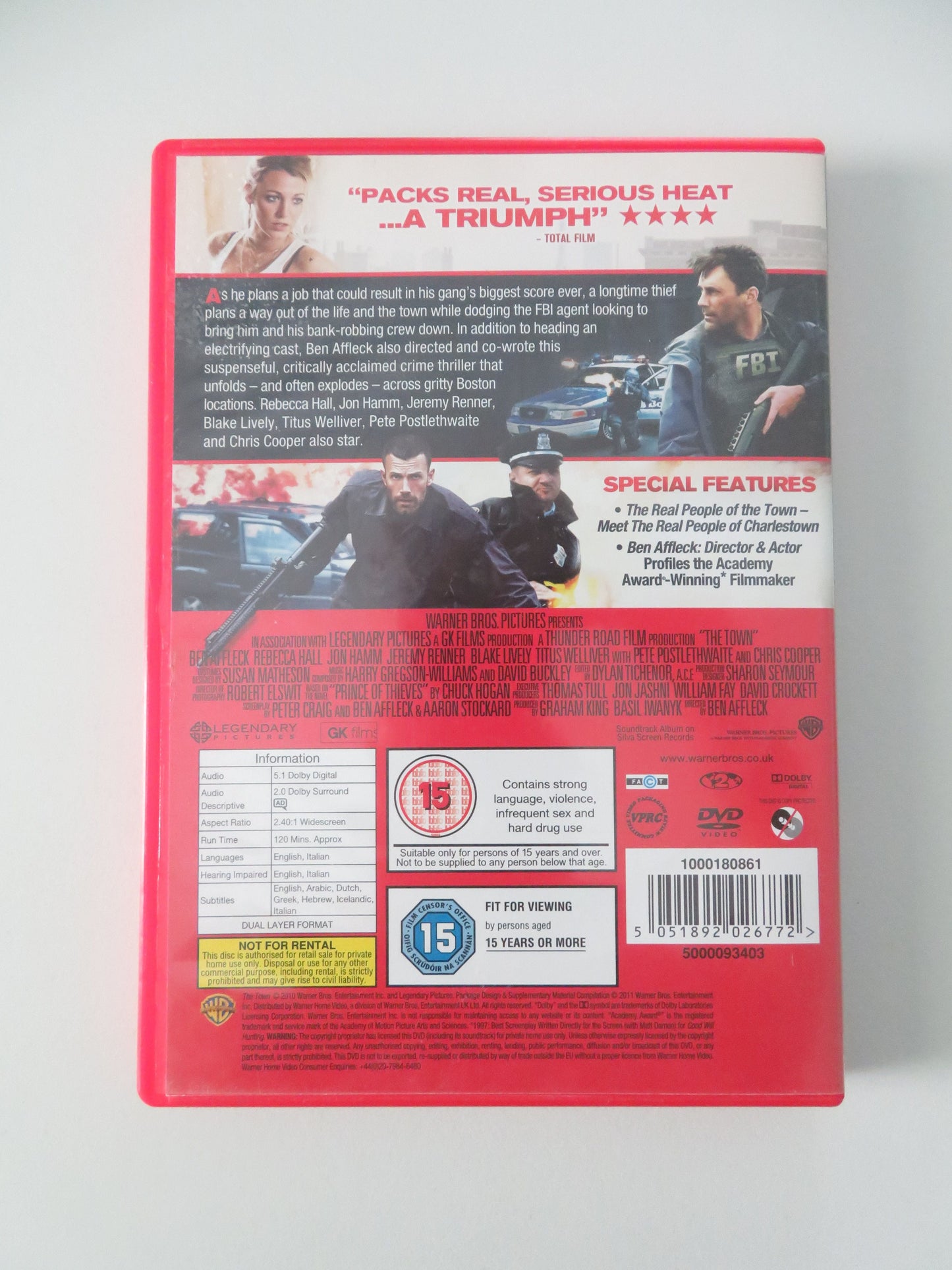 The Town (DVD) Ben Affleck Rebecca Hall 2010 Region 2 Movie posters