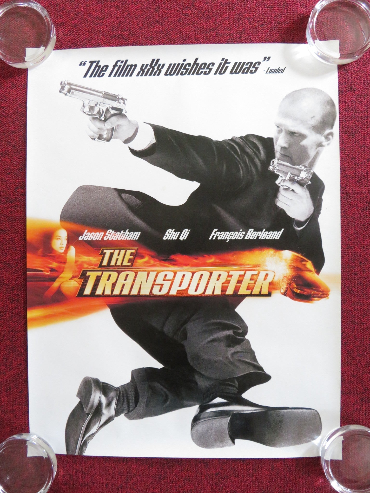 THE TRANSPORTER VHS VIDEO POSTER JASON STATHAM SHU QI 2002 Rendezvous Cinema Movie posters