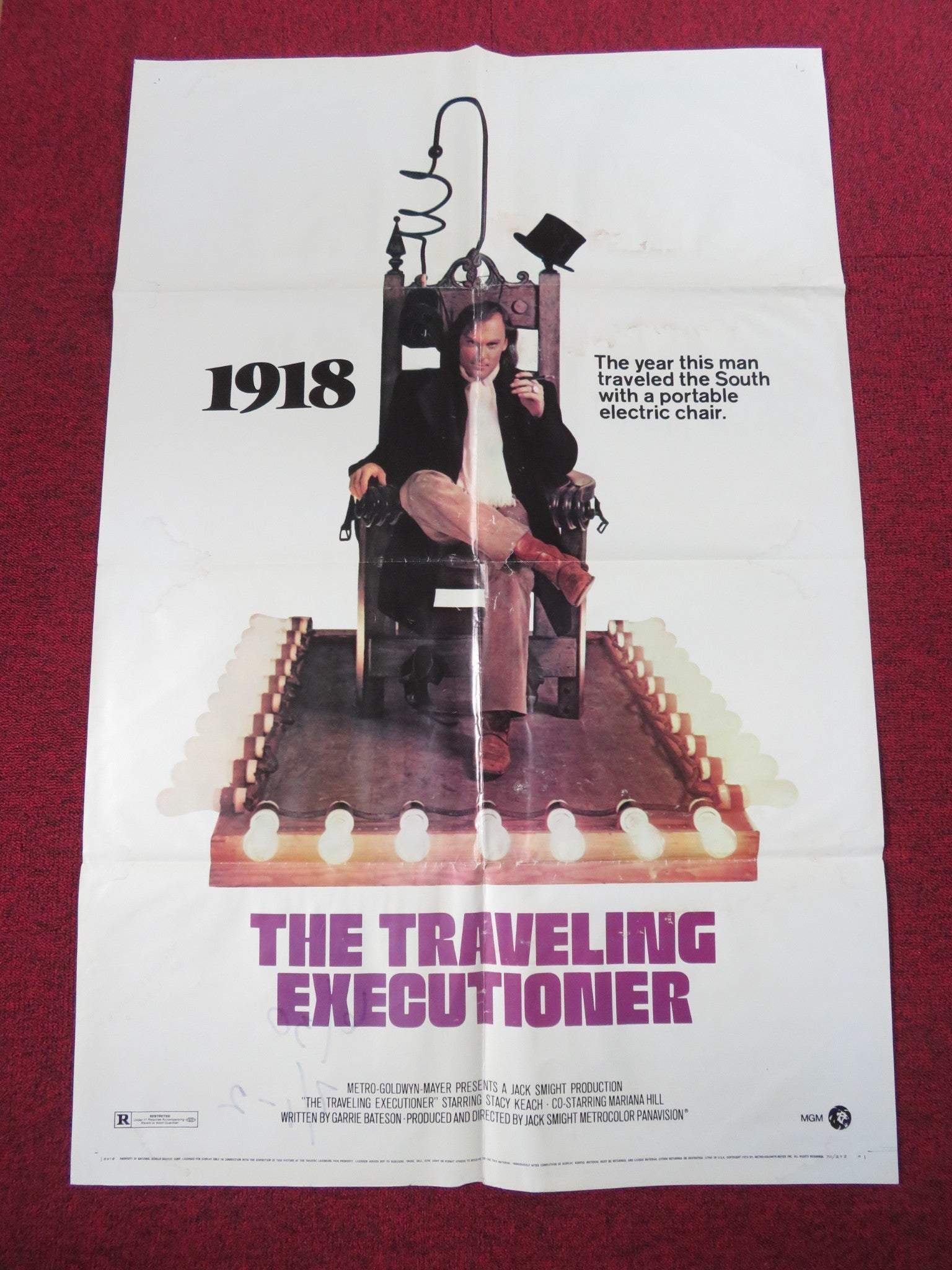 THE TRAVELING EXECUTIONER FOLDED US ONE SHEET POSTER STACY KEACH HILL 1970 Rendezvous Cinema Movie posters