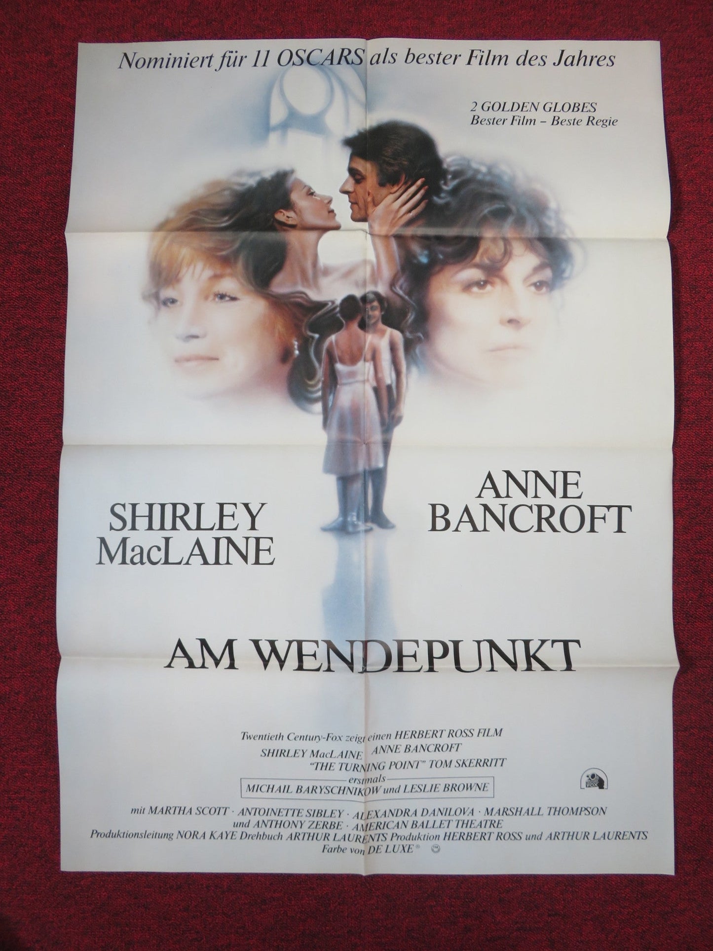 THE TURNING POINT GERMAN A1 POSTER FOLDED ANNE BANCROFT SHIRLEY MACLAINE 1978 Rendezvous Cinema Movie posters