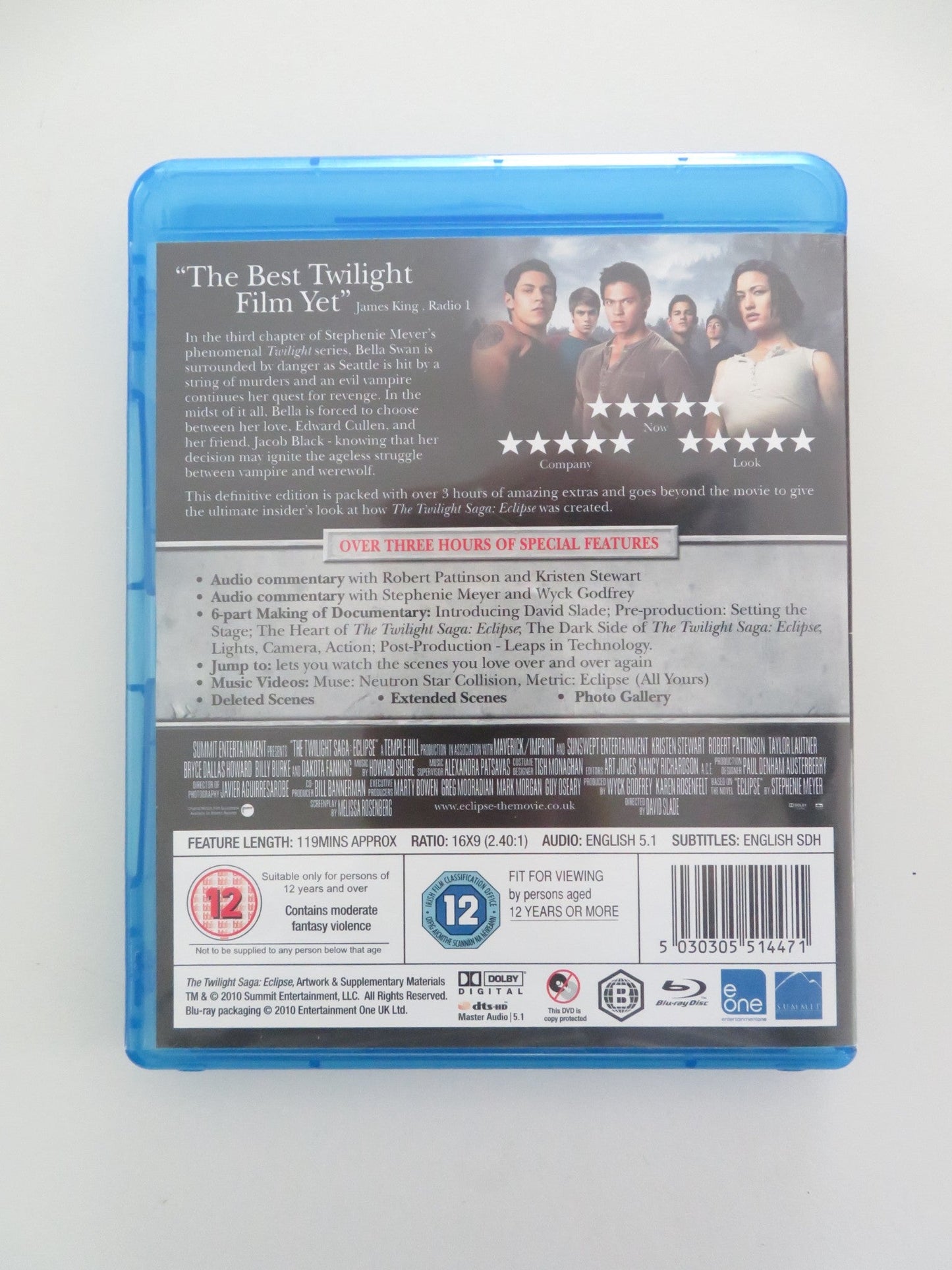 THE TWILIGHT SAGA: ECLIPSE (BLU - RAY) KRISTEN STEWART R. PATTINSON 2010 REGION B Movie posters