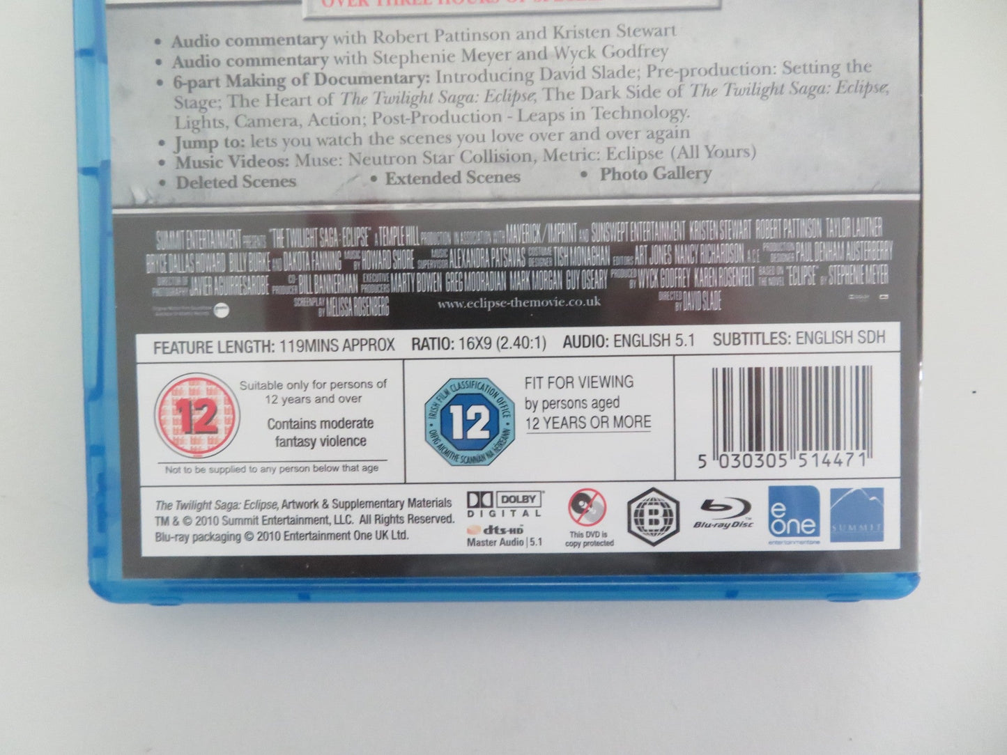 THE TWILIGHT SAGA: ECLIPSE (BLU - RAY) KRISTEN STEWART R. PATTINSON 2010 REGION B Movie posters