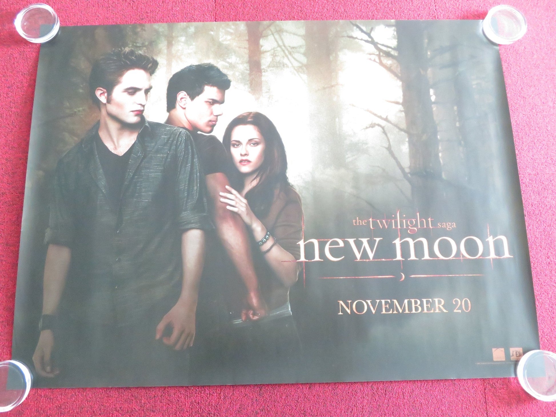THE TWILIGHT SAGA: NEW MOON - C UK QUAD ROLLED POSTER ROBERT PATTINSON 2009 Rendezvous Cinema Movie posters