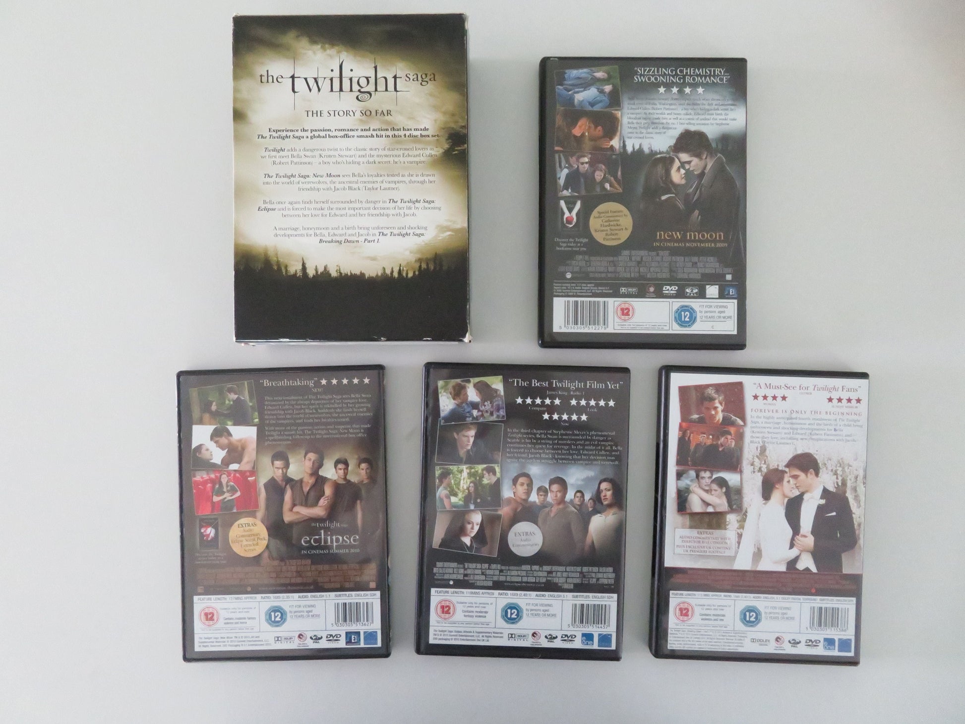 The Twilight Saga - The Story So Far (DVD BoxSet) Kristen Stewart 2008 Region 2 Movie posters