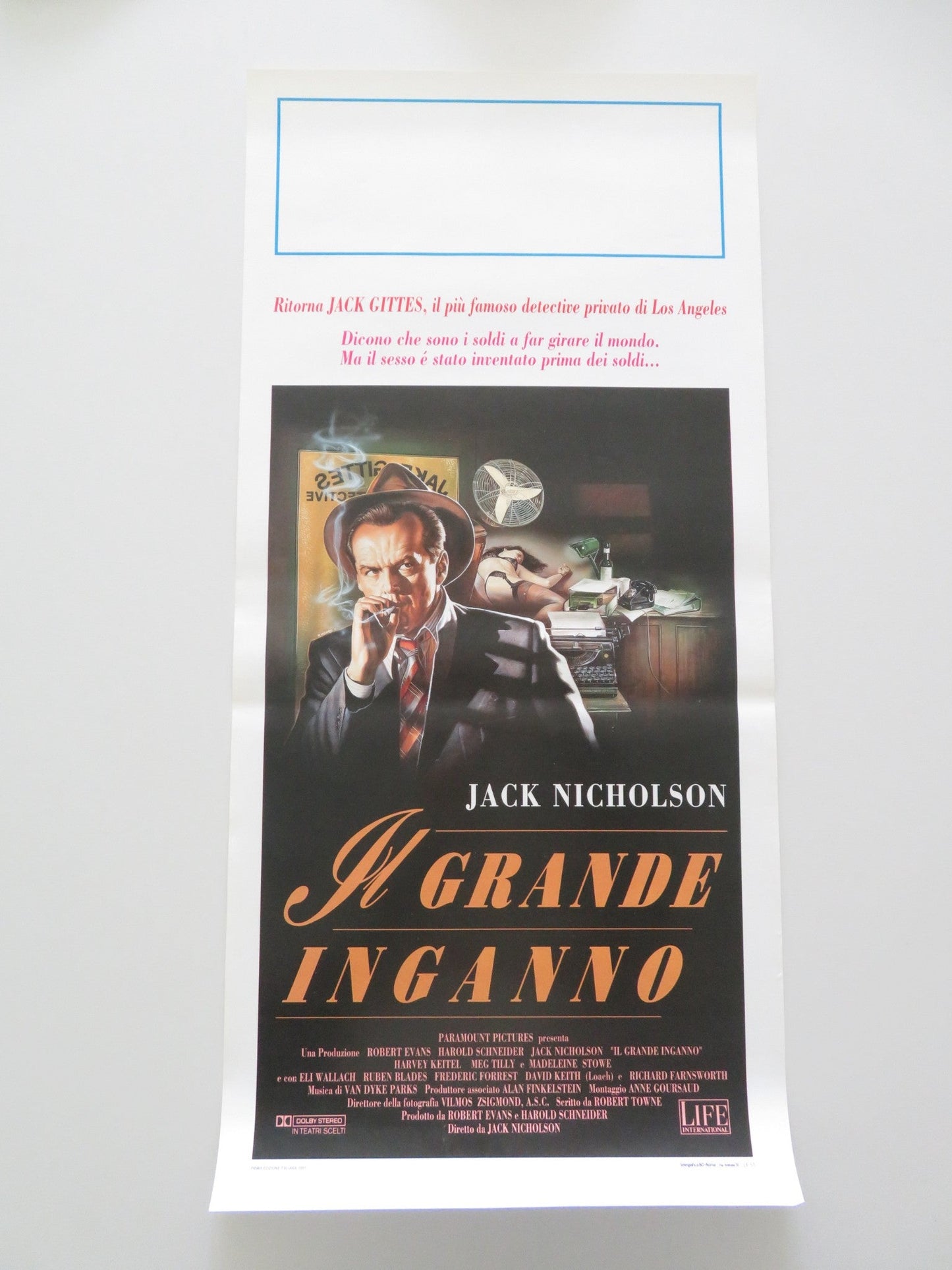 THE TWO JAKES ITALIAN LOCANDINA POSTER JACK NICHOLSON HARVEY KEITEL 1991 Movie posters