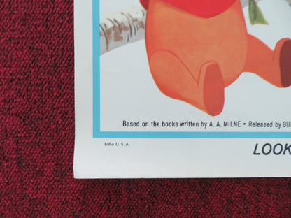 THE UGLY DACHSHUND / WINNIE THE POOH... COMBO FOLDED US ONE SHEET POSTER 1966 Movie posters