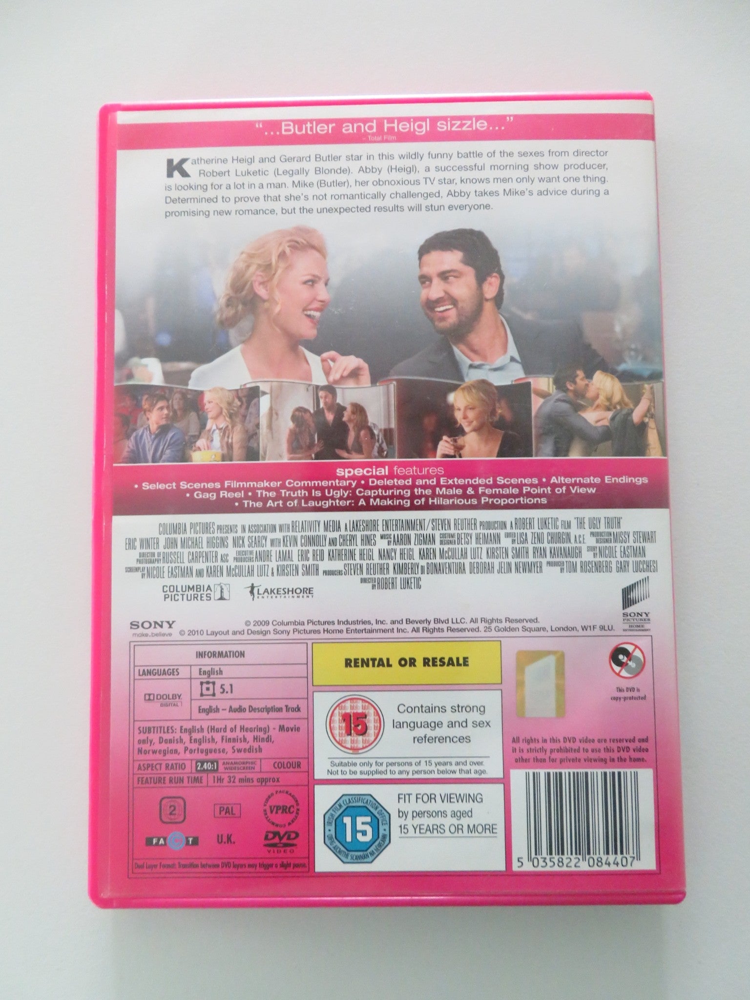 The Ugly Truth (DVD) Katherine Heigl Gerard Butler 2009 Region 2 Movie posters