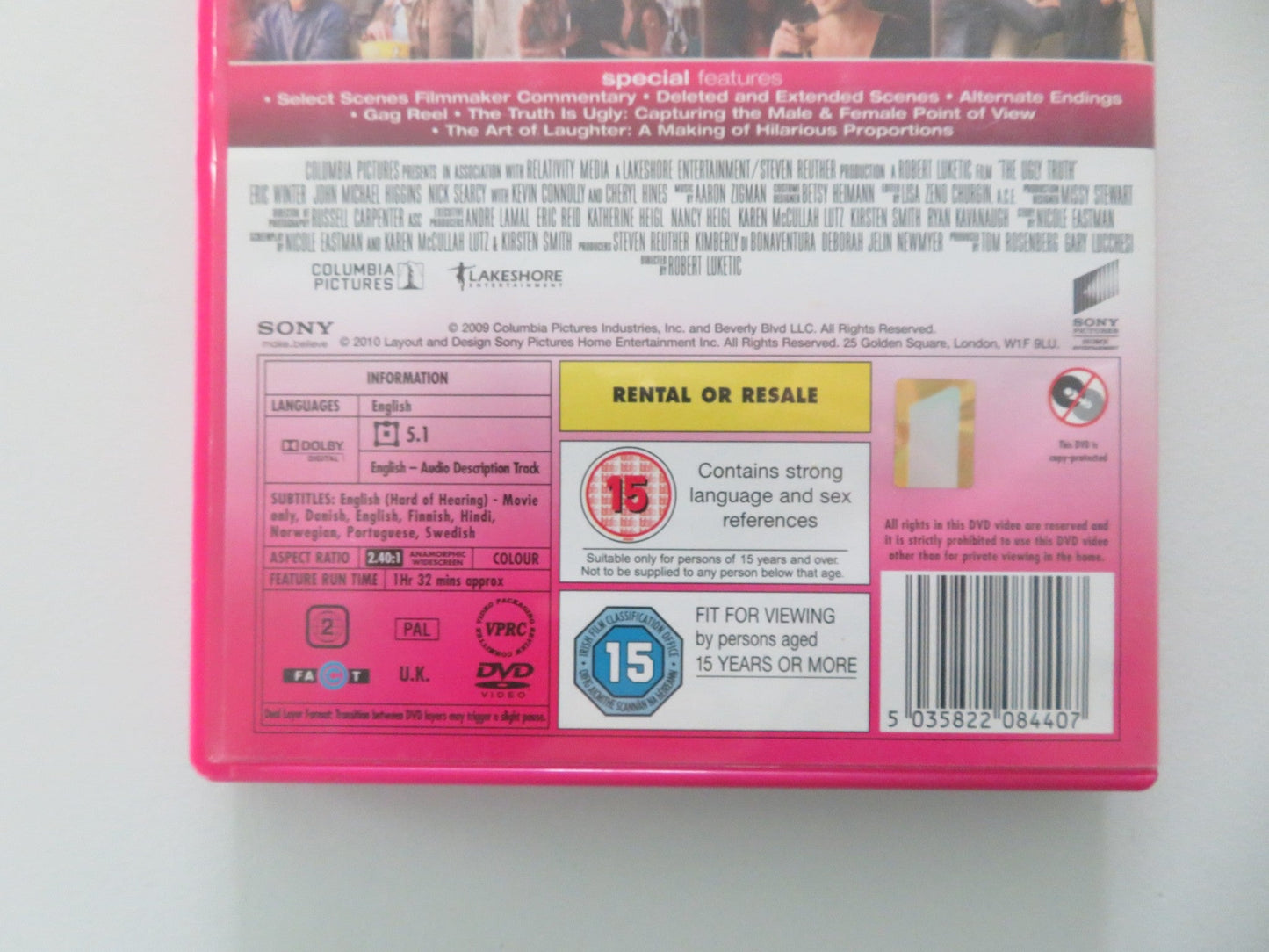 The Ugly Truth (DVD) Katherine Heigl Gerard Butler 2009 Region 2 Movie posters