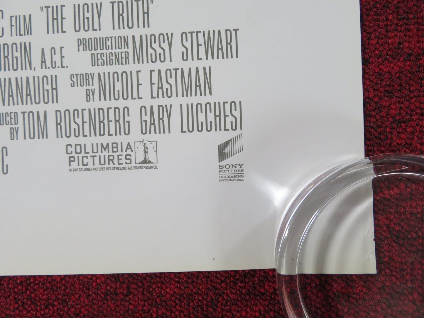 THE UGLY TRUTH US ONE SHEET ROLLED POSTER KATHERINE HEIGL GERARD BUTLER 2009 Rendezvous Cinema Movie posters