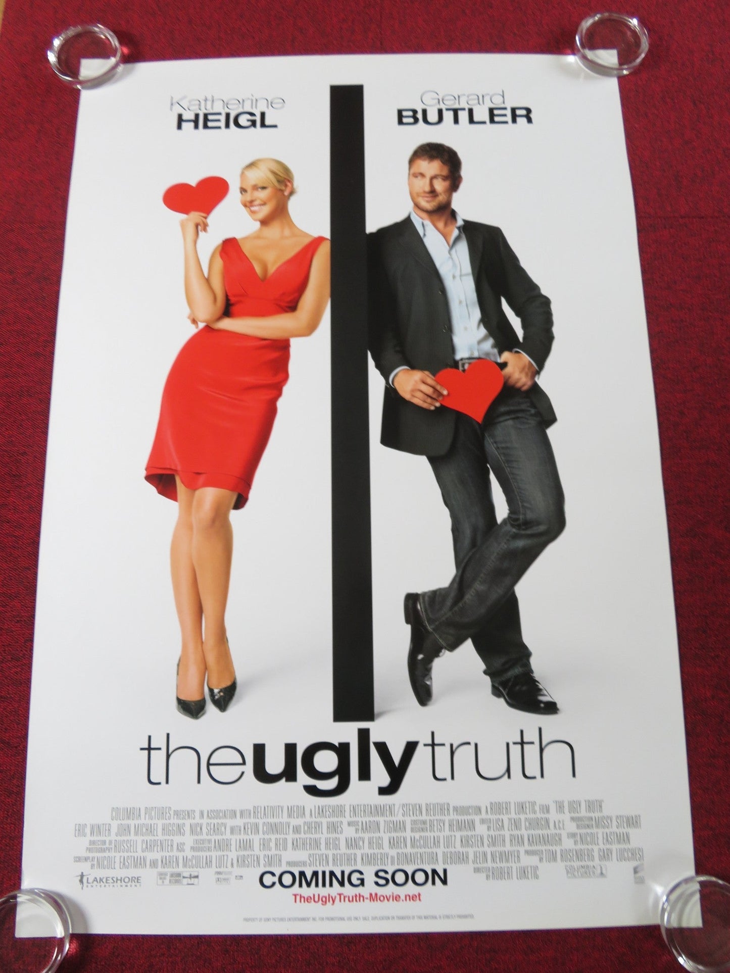 THE UGLY TRUTH US ONE SHEET ROLLED POSTER KATHERINE HEIGL GERARD BUTLER 2009 Rendezvous Cinema Movie posters