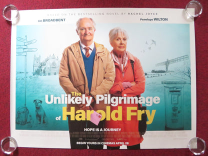 THE UNLIKELY PILGRIMAGE OF HAROLD FRY UK QUAD ROLLED POSTER JIM BROADBENT 2023 Rendezvous Cinema Movie posters