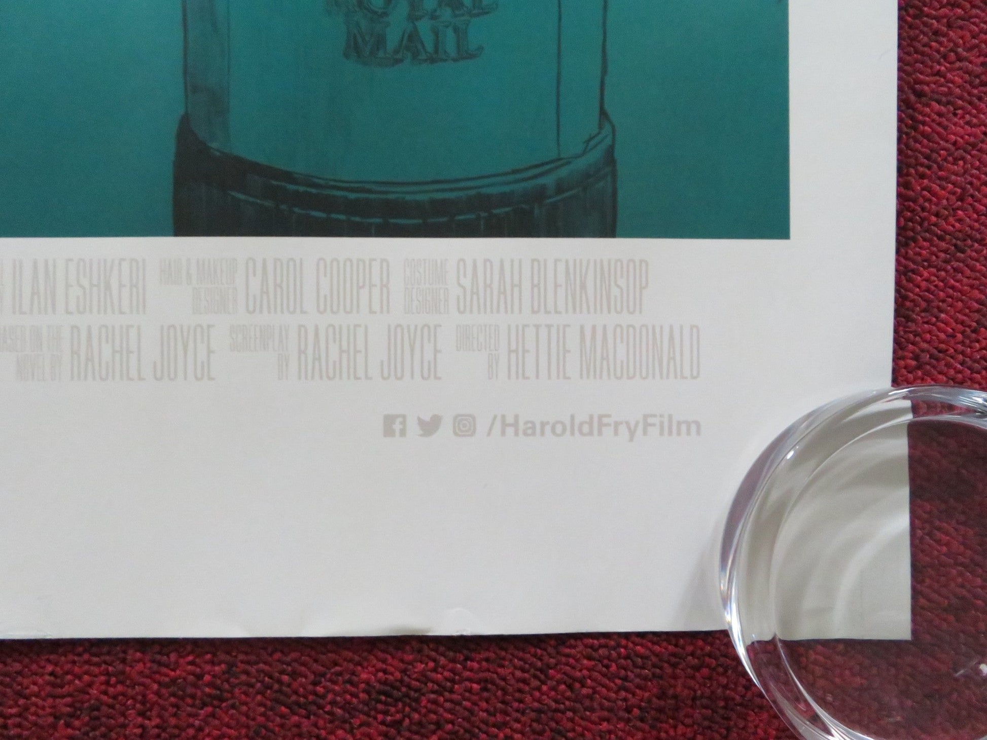 THE UNLIKELY PILGRIMAGE OF HAROLD FRY UK QUAD ROLLED POSTER JIM BROADBENT 2023 Rendezvous Cinema Movie posters