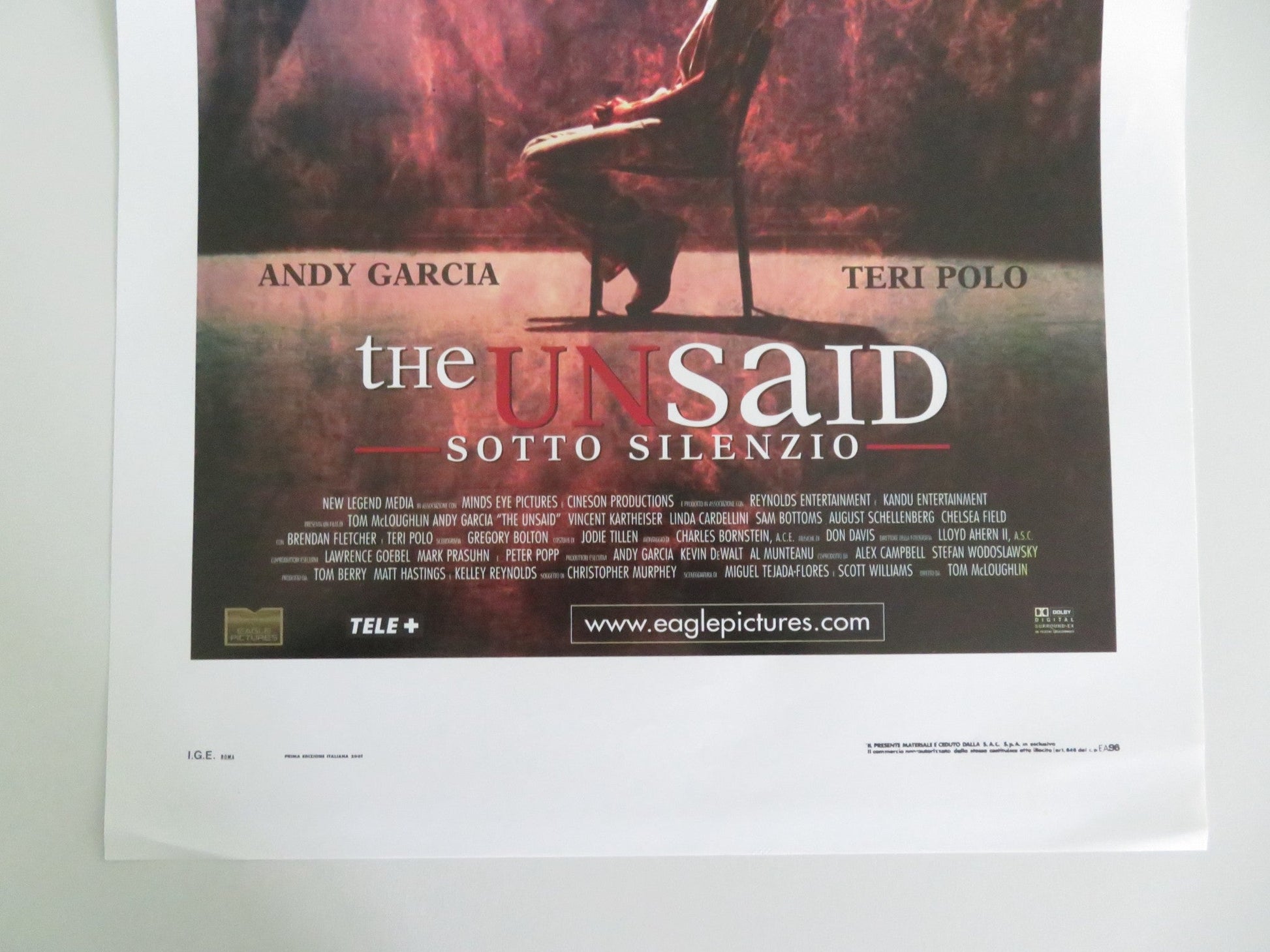 The Unsaid Italian Locandina Poster Andy Garcia Trevor Blumas 2001 Movie posters