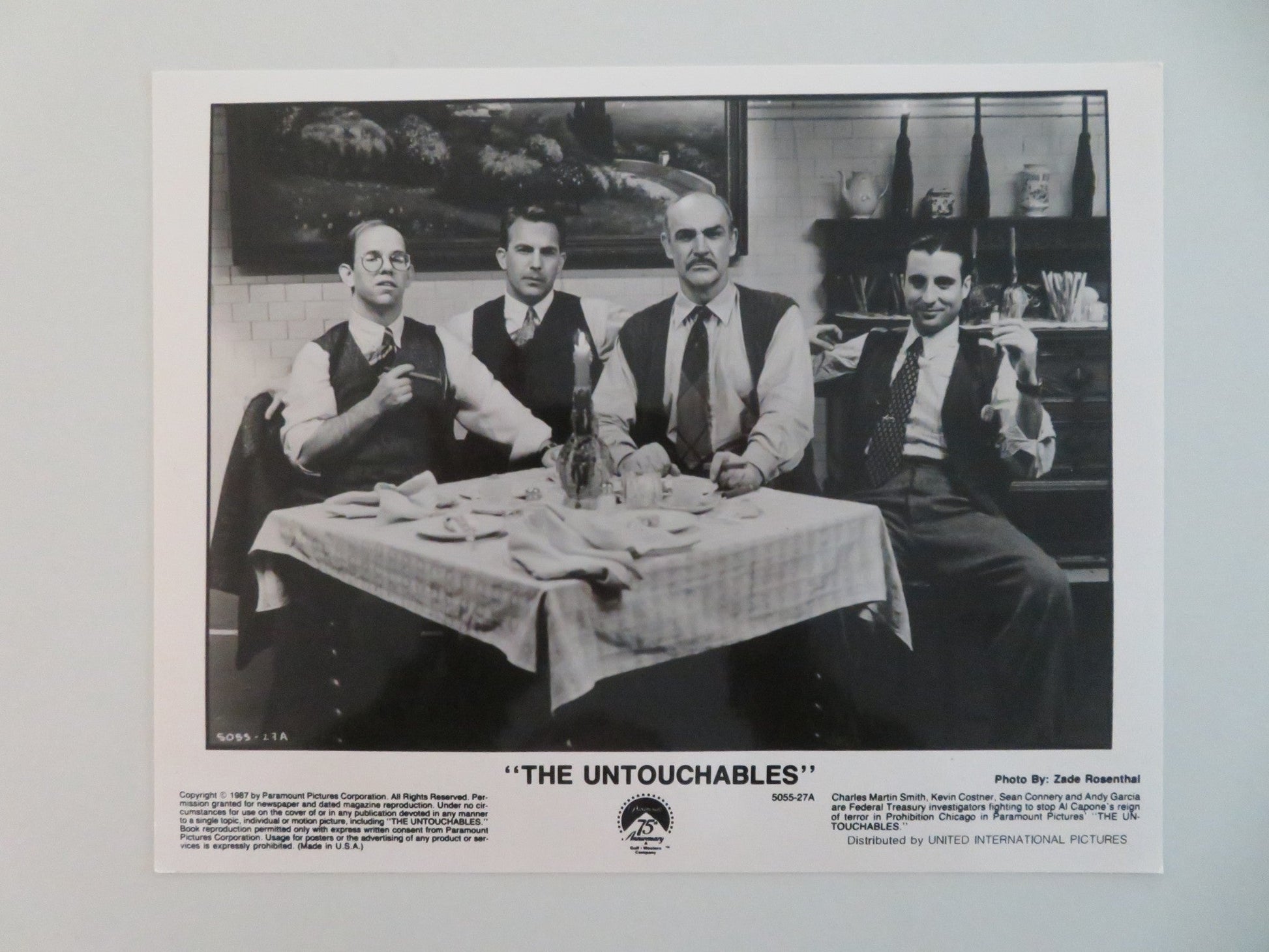 THE UNTOUCHABLES MOVIE STILL PHOTO LOT OF 6 SEAN CONNERY KEVIN COSTNER 1987 Movie posters