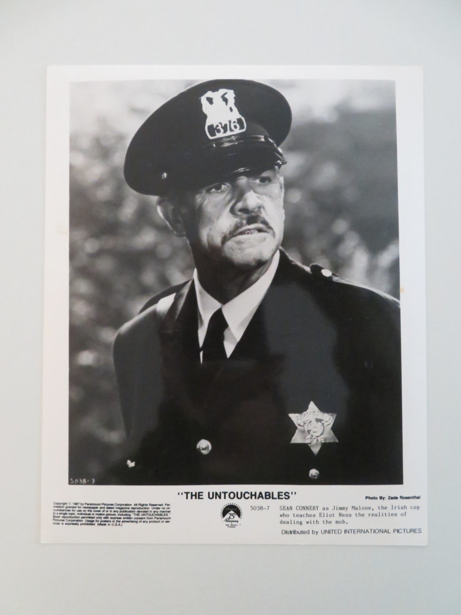 THE UNTOUCHABLES MOVIE STILL PHOTO LOT OF 6 SEAN CONNERY KEVIN COSTNER 1987 Movie posters