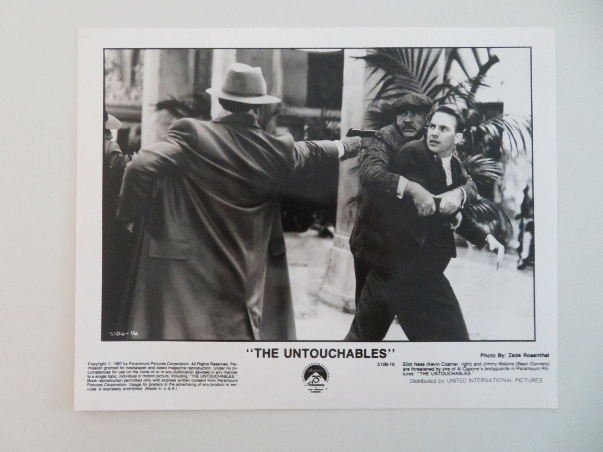 THE UNTOUCHABLES MOVIE STILL PHOTO LOT OF 6 SEAN CONNERY KEVIN COSTNER 1987 Movie posters
