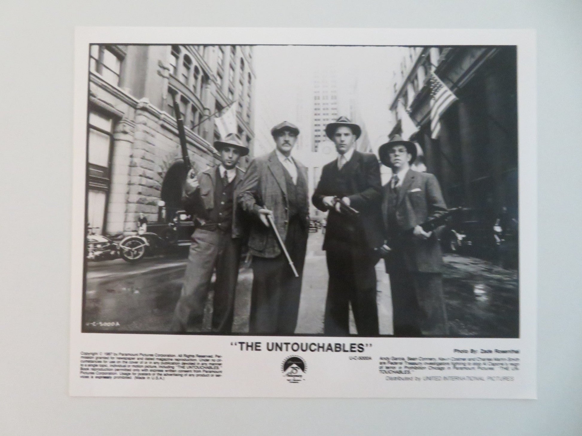THE UNTOUCHABLES MOVIE STILL PHOTO LOT OF 6 SEAN CONNERY KEVIN COSTNER 1987 Movie posters