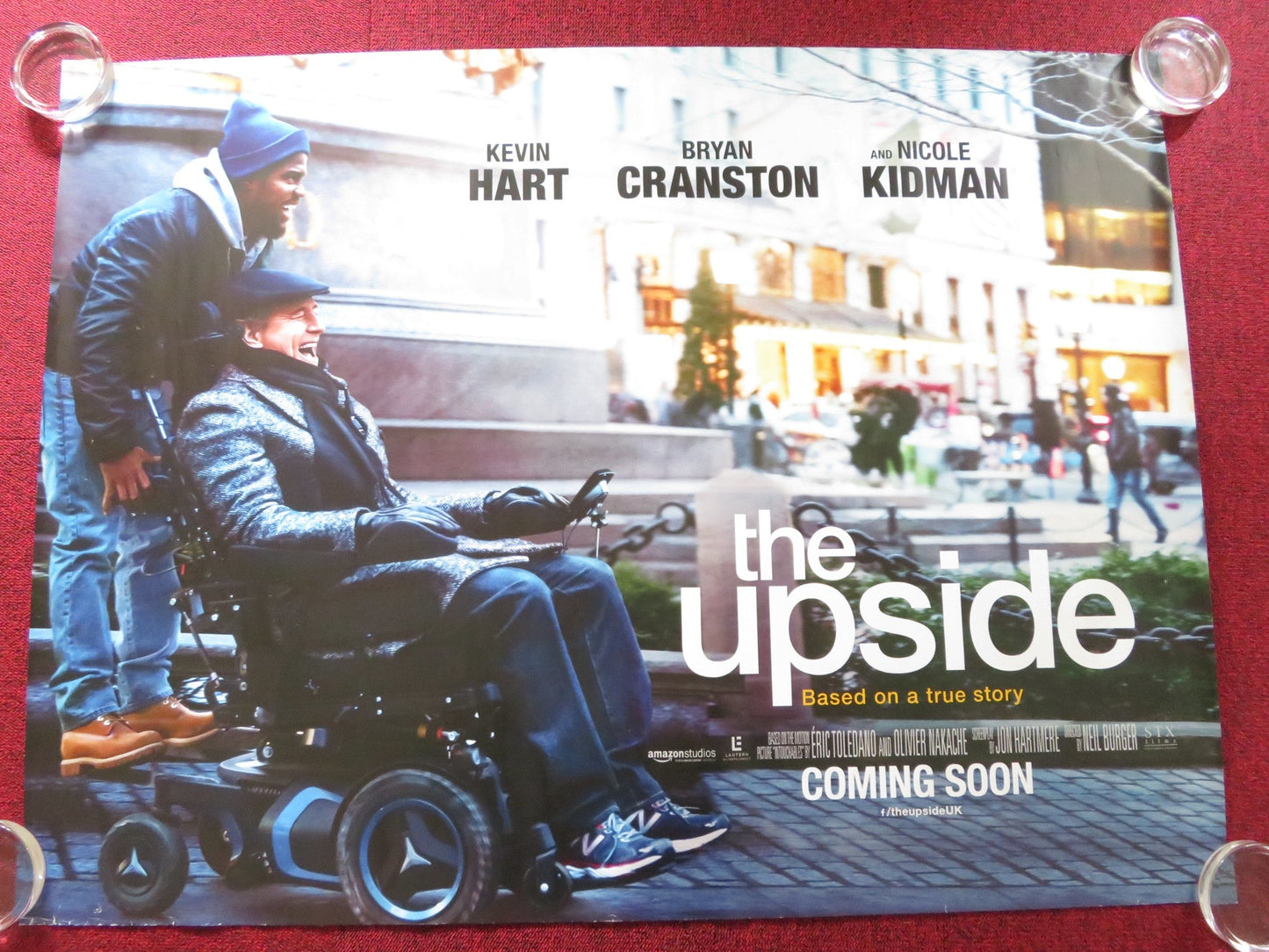 THE UPSIDE UK QUAD ROLLED POSTER KEVIN HART BRYAN CRANSTON 2017 Rendezvous Cinema Movie posters