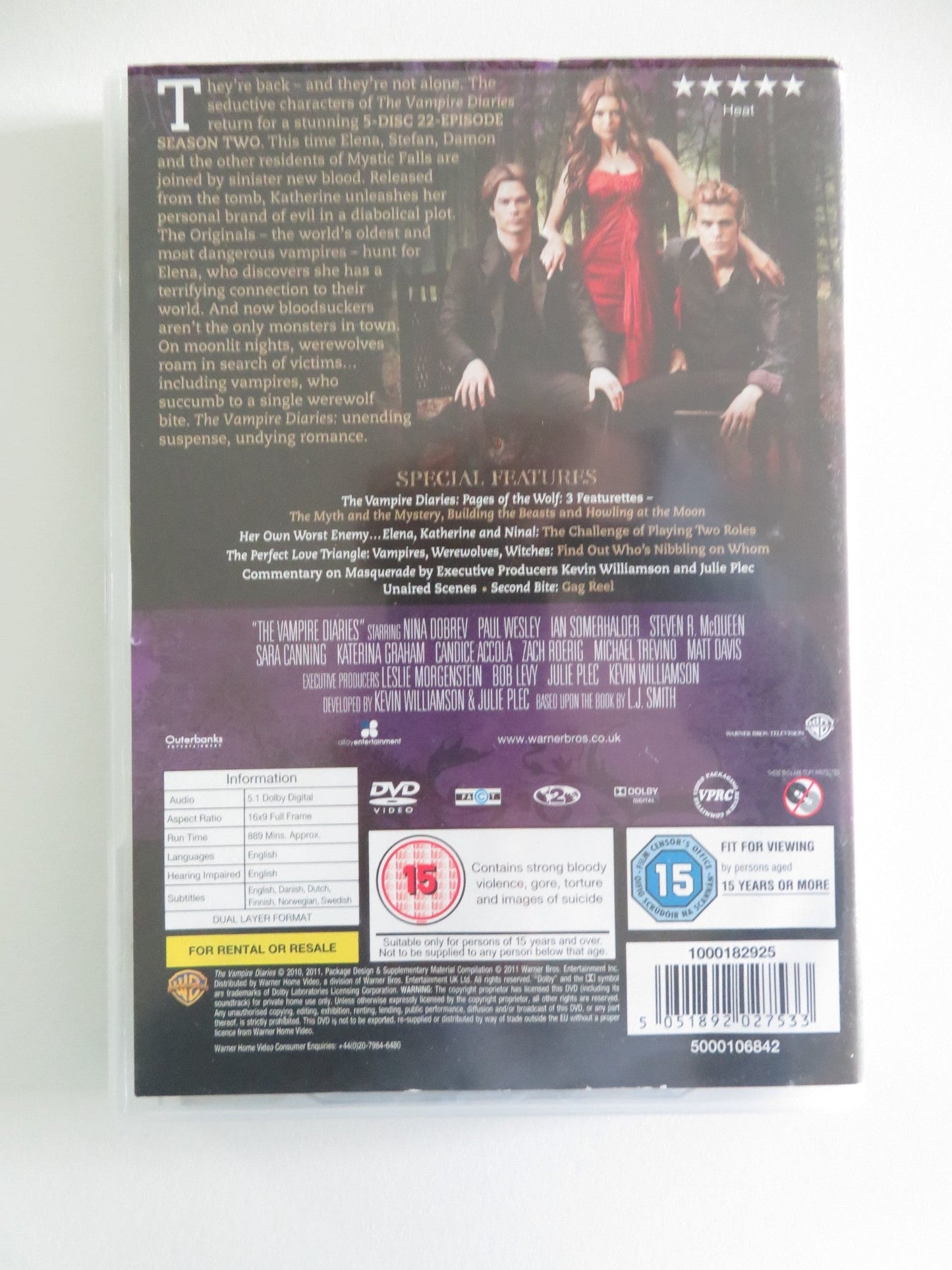 The Vampire Diaries - The Complete Second Season (DVD) Paul Wesley 2010 Region 2 Movie posters