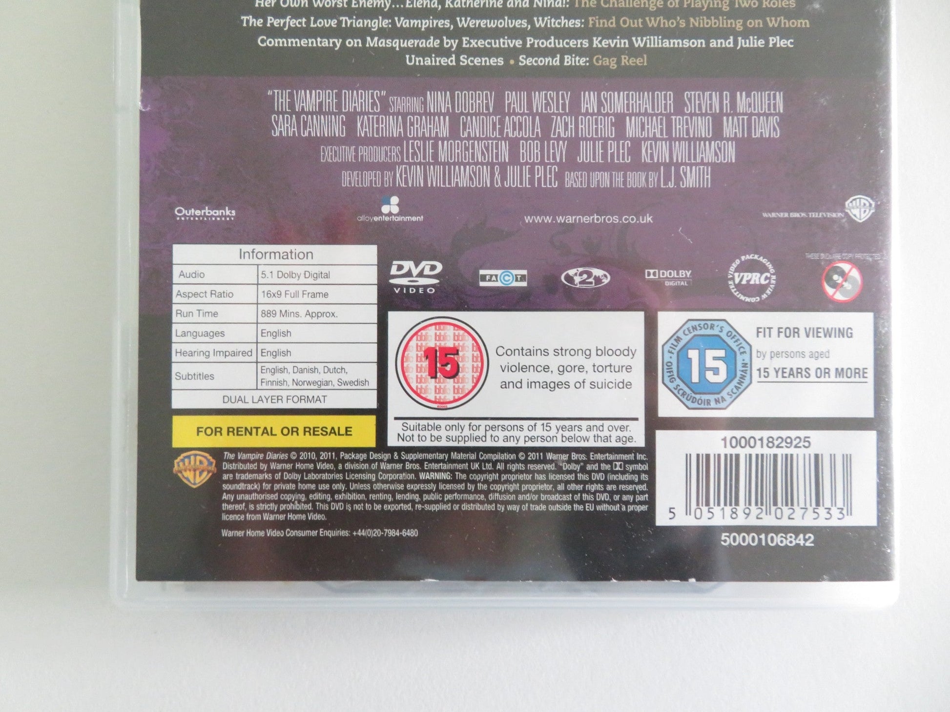 The Vampire Diaries - The Complete Second Season (DVD) Paul Wesley 2010 Region 2 Movie posters