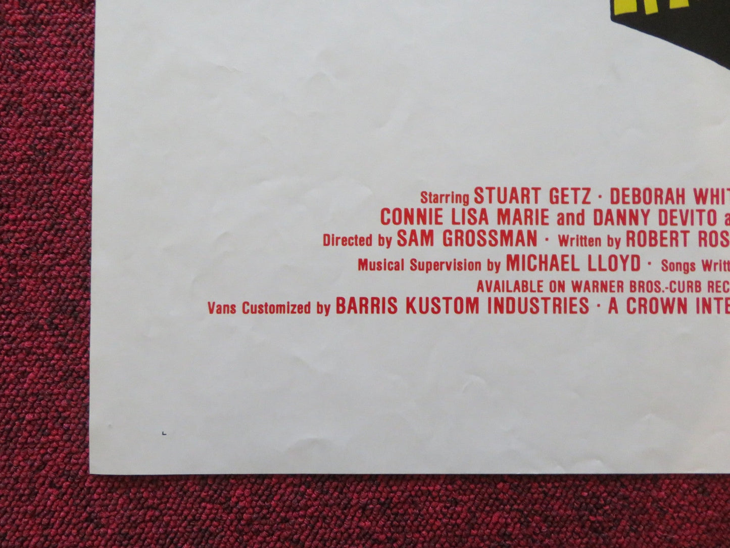 THE VAN FOLDED US ONE SHEET POSTER STUART GOETZ DEBORAH WHITE 1977 Rendezvous Cinema Movie posters