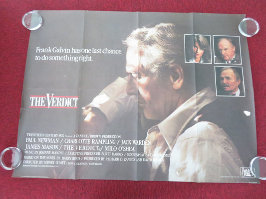 The Verdict UK Quad Rolled Poster Paul Newman Charlotte Rampling 1982 Movie posters
