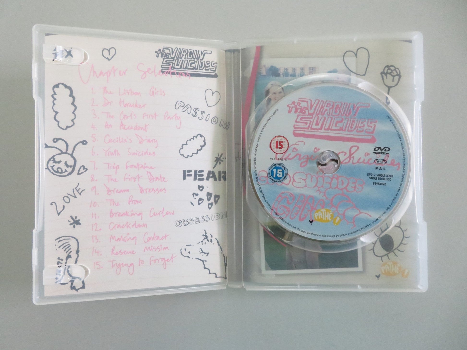 THE VIRGIN SUICIDES (DVD) JAMES WOODS KIRSTEN DUNST 1999 REGION 2 Movie posters