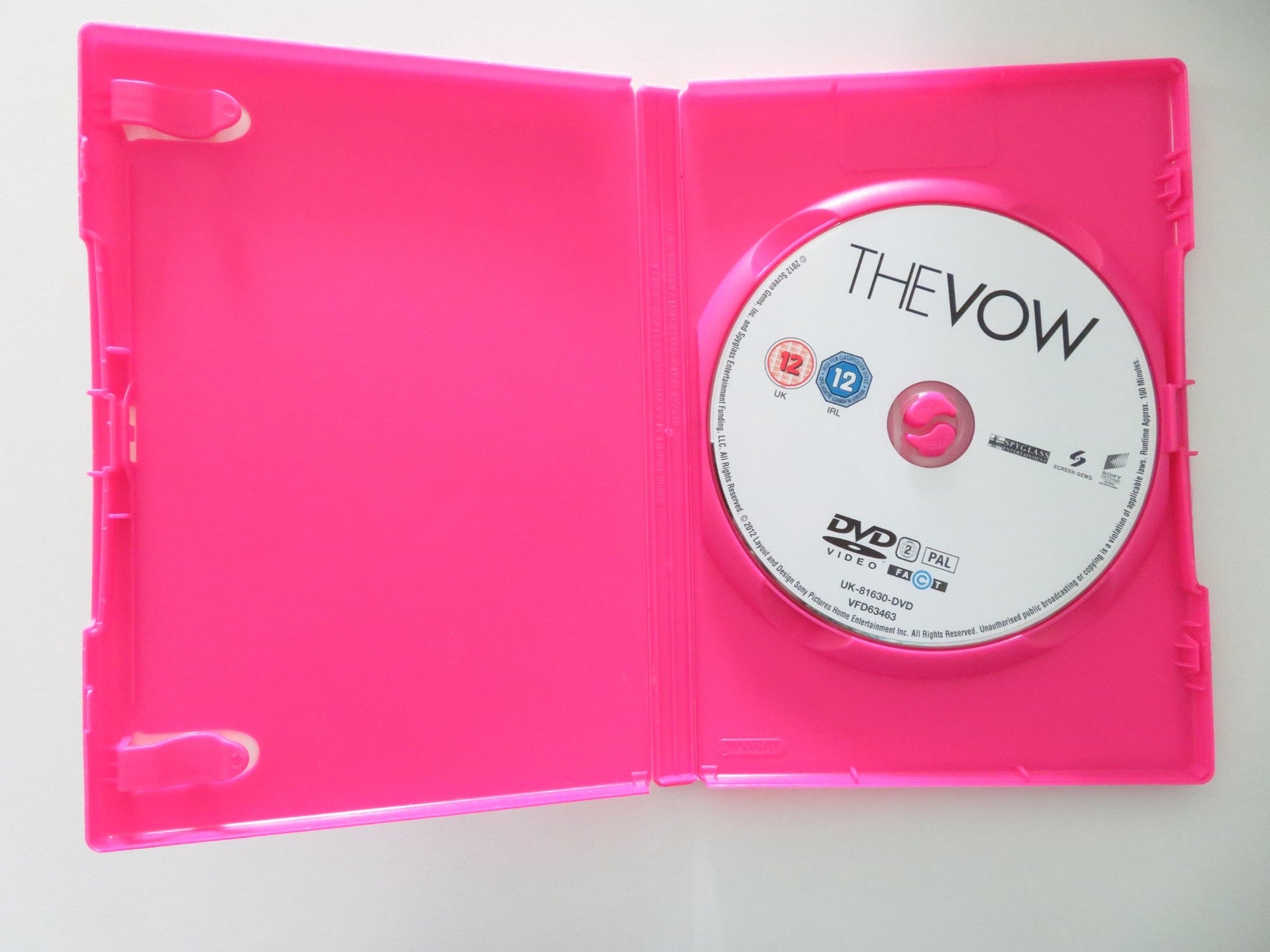 The Vow (DVD) Rachel McAdams Channing Tatum 2012 Region 2 Movie posters