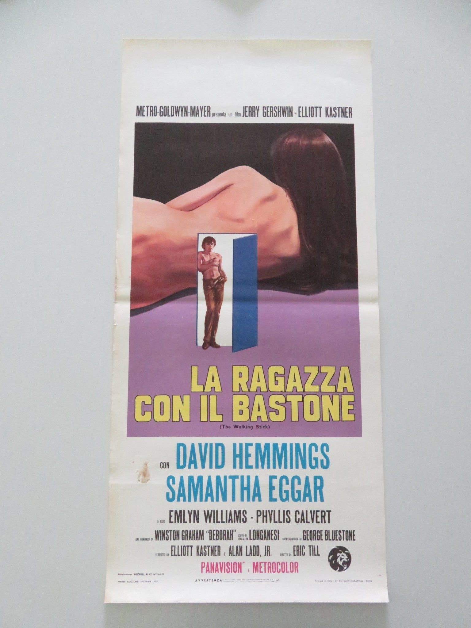 THE WALKING STICK ITALIAN LOCANDINA POSTER DAVID HEMMINGS SAMANTHA EGGAR 1970 Movie posters
