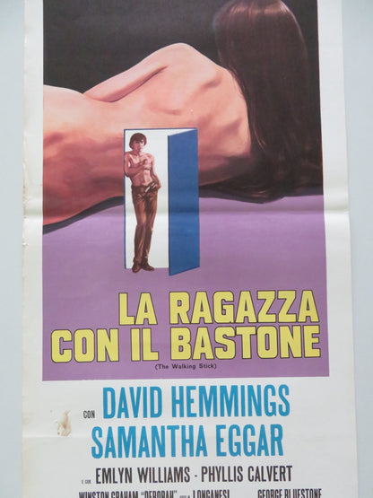 THE WALKING STICK ITALIAN LOCANDINA POSTER DAVID HEMMINGS SAMANTHA EGGAR 1970 Movie posters
