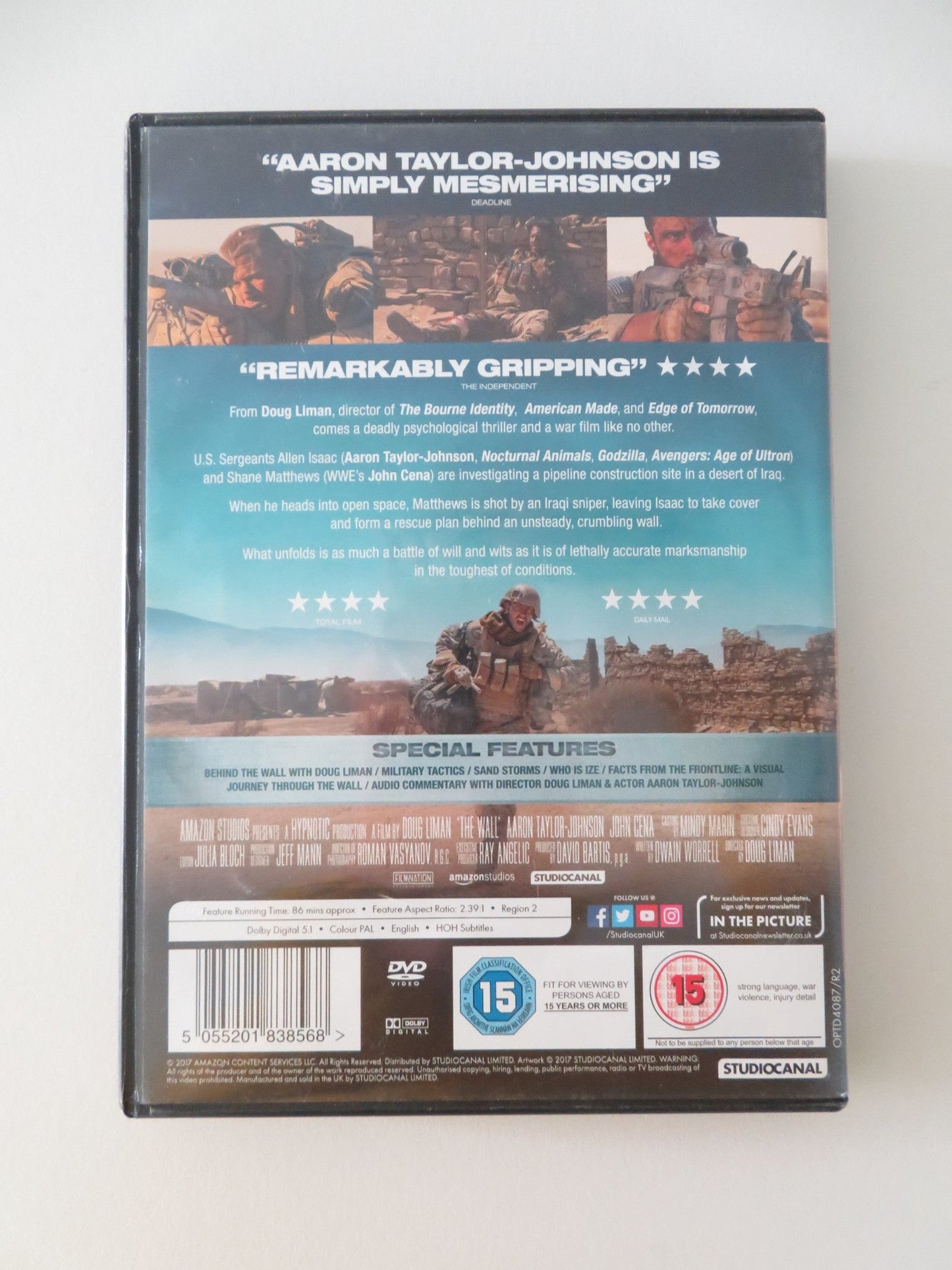 THE WALL (DVD) AARON TAYLOR - JOHNSON 2017 REGION 2 Movie posters