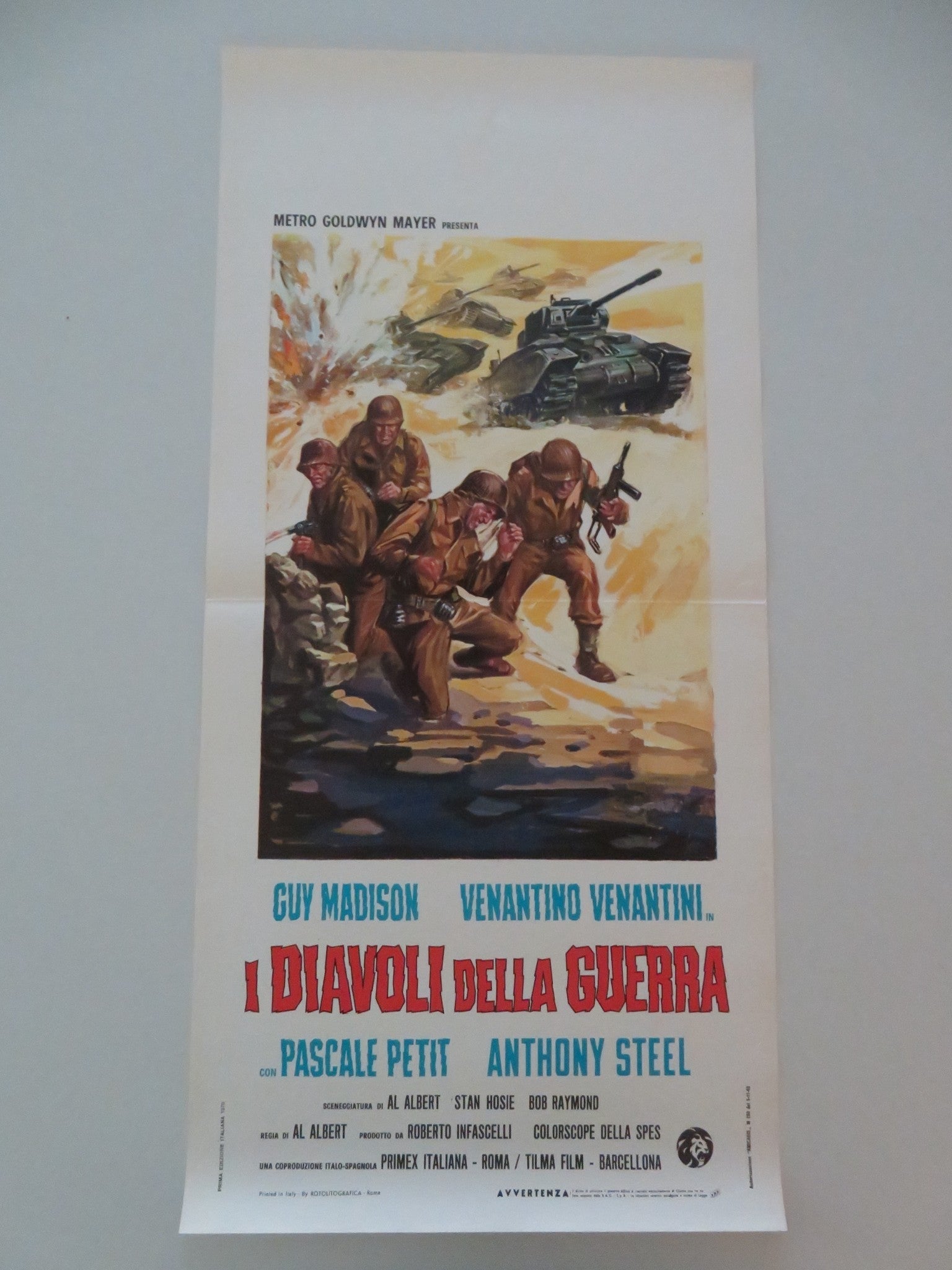 THE WAR DEVILS ITALIAN LOCANDINA POSTER GUY MADISON VENANTINO VENANTINI 1970 Movie posters