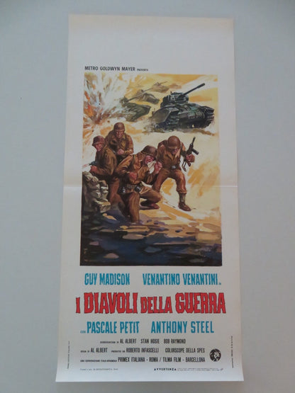 THE WAR DEVILS ITALIAN LOCANDINA POSTER GUY MADISON VENANTINO VENANTINI 1970 Movie posters