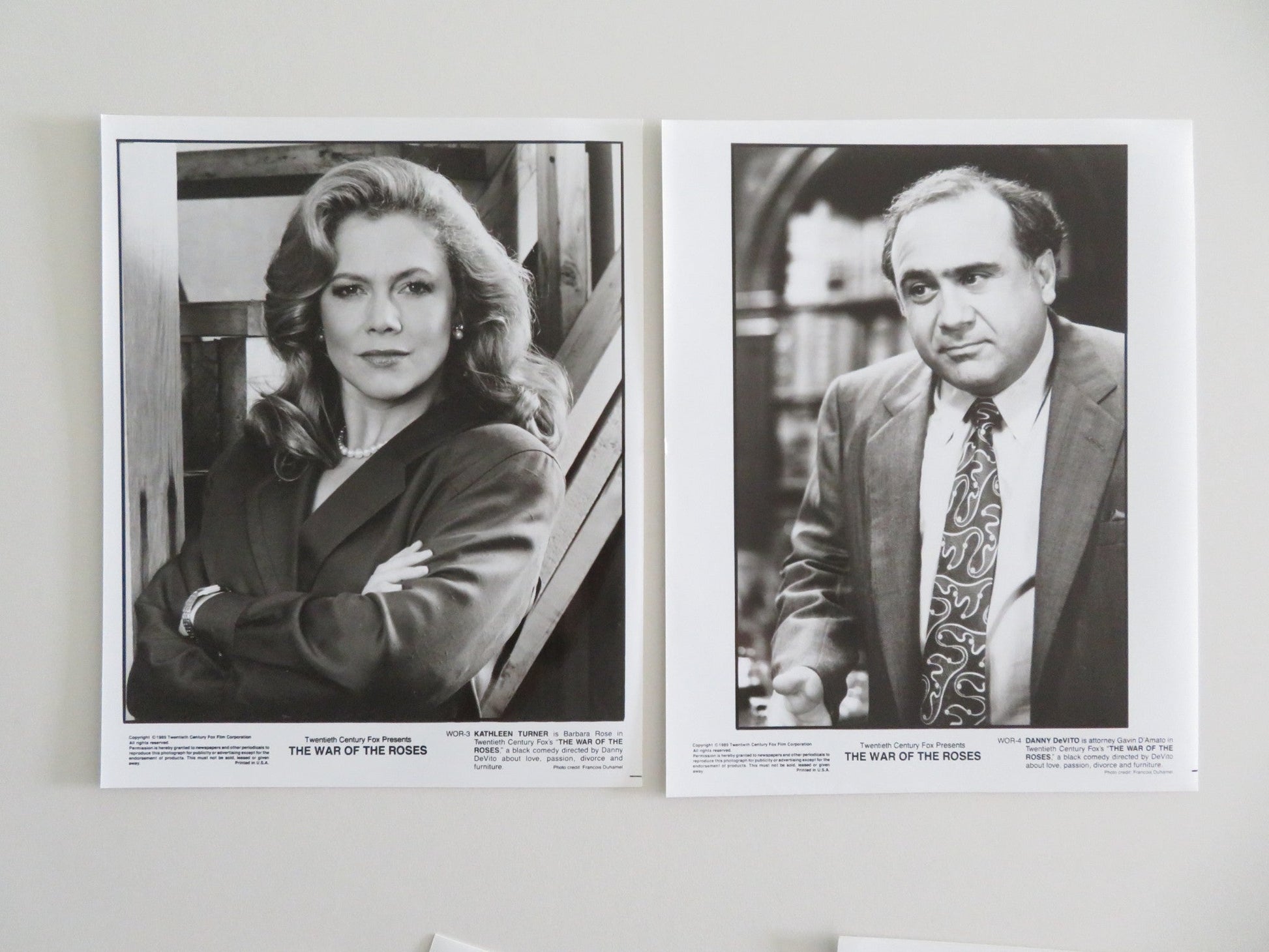THE WAR OF THE ROSES MOVIE STILL PHOTO LOT OF 13 MICHAEL DOUGLAS D. DEVITO 1989 Movie posters