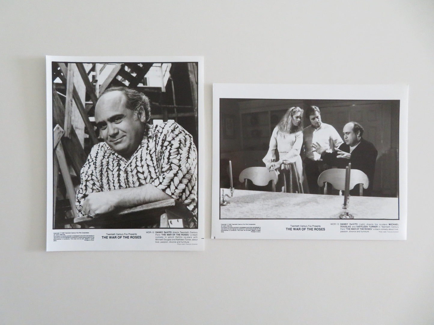 THE WAR OF THE ROSES MOVIE STILL PHOTO LOT OF 13 MICHAEL DOUGLAS D. DEVITO 1989 Movie posters