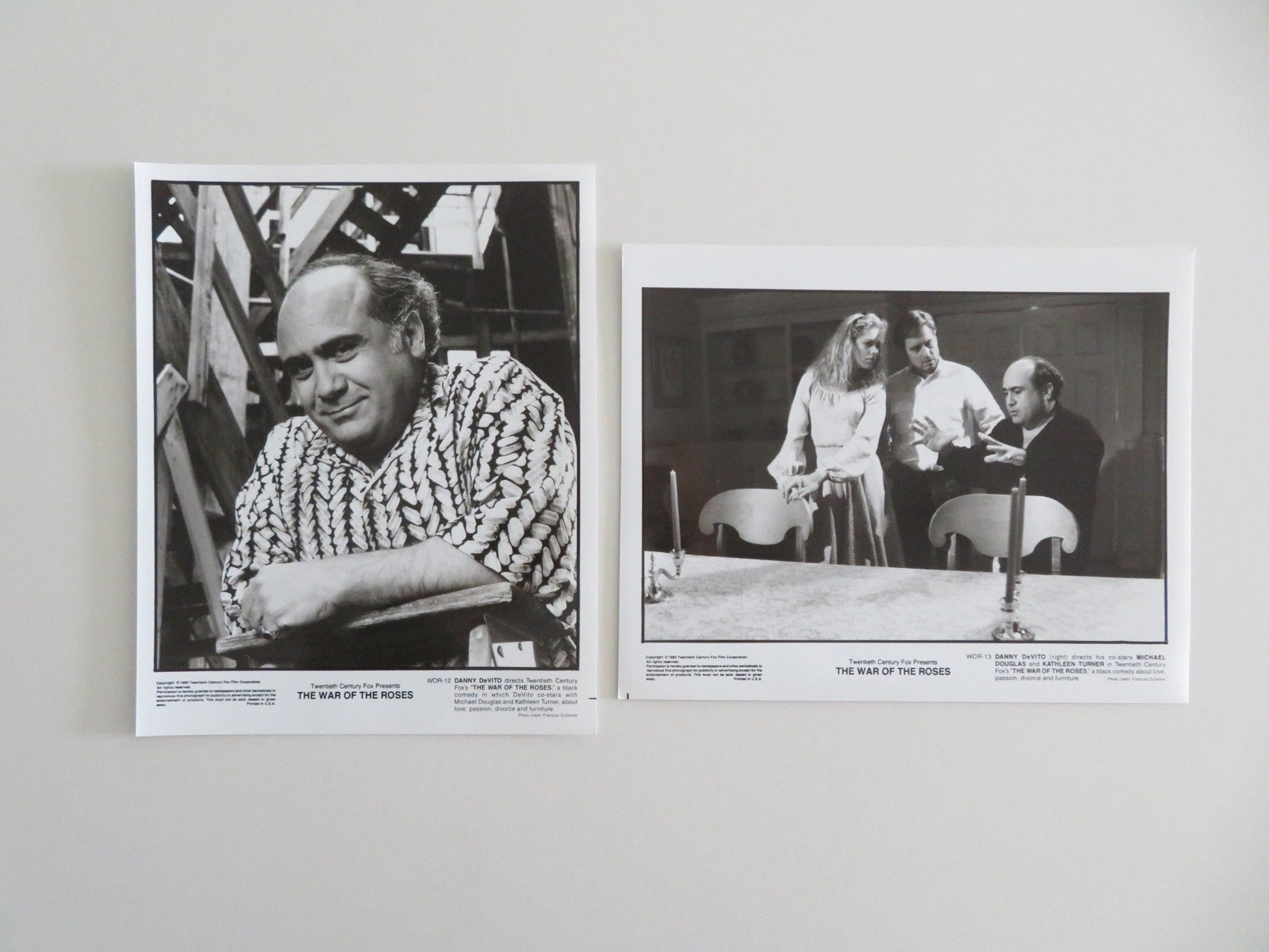 THE WAR OF THE ROSES MOVIE STILL PHOTO LOT OF 13 MICHAEL DOUGLAS D. DEVITO 1989 Movie posters