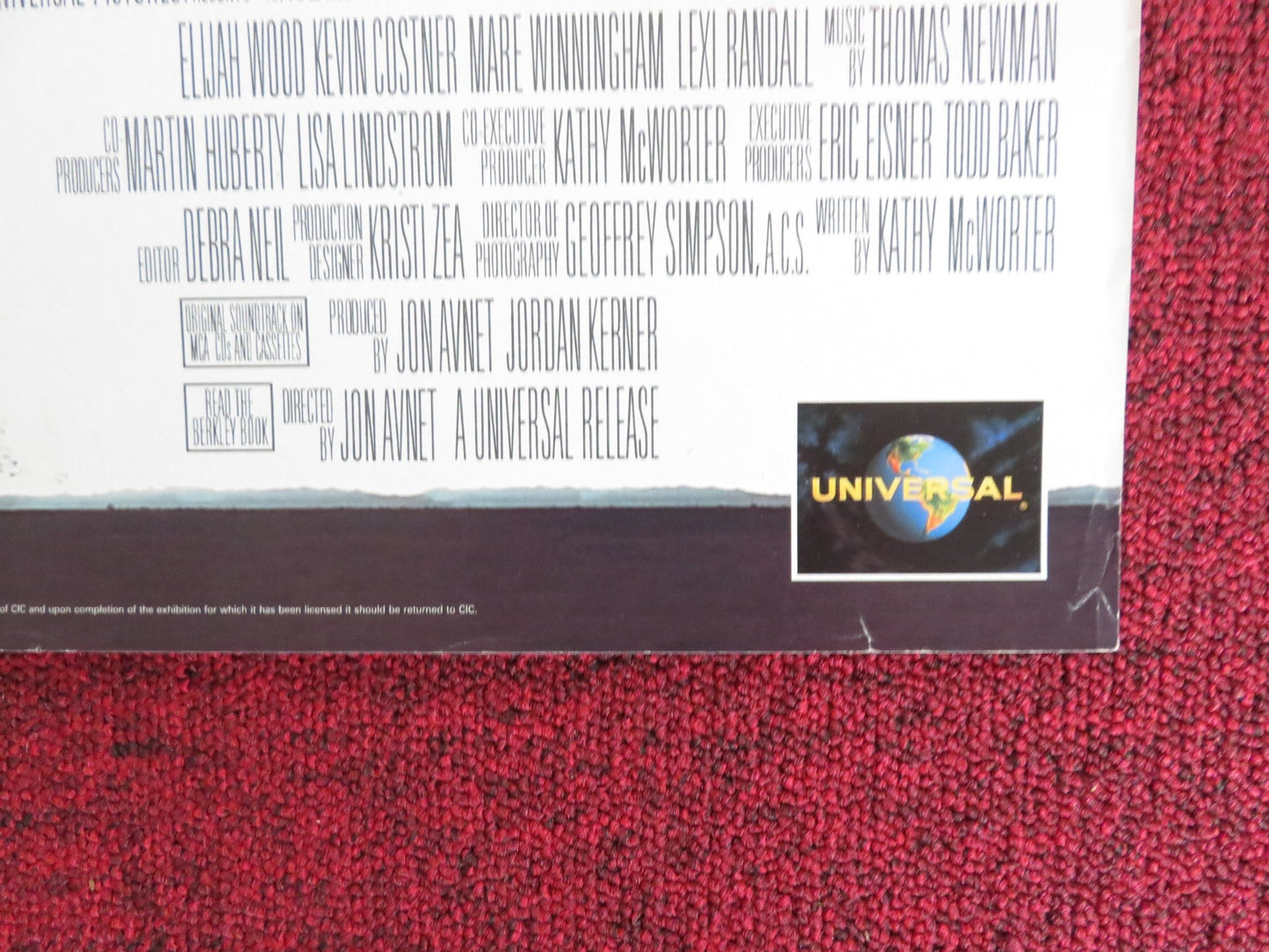 THE WAR VHS VIDEO POSTER ELIJAH WOOD KEVIN COSTNER 1994 Rendezvous Cinema Movie posters