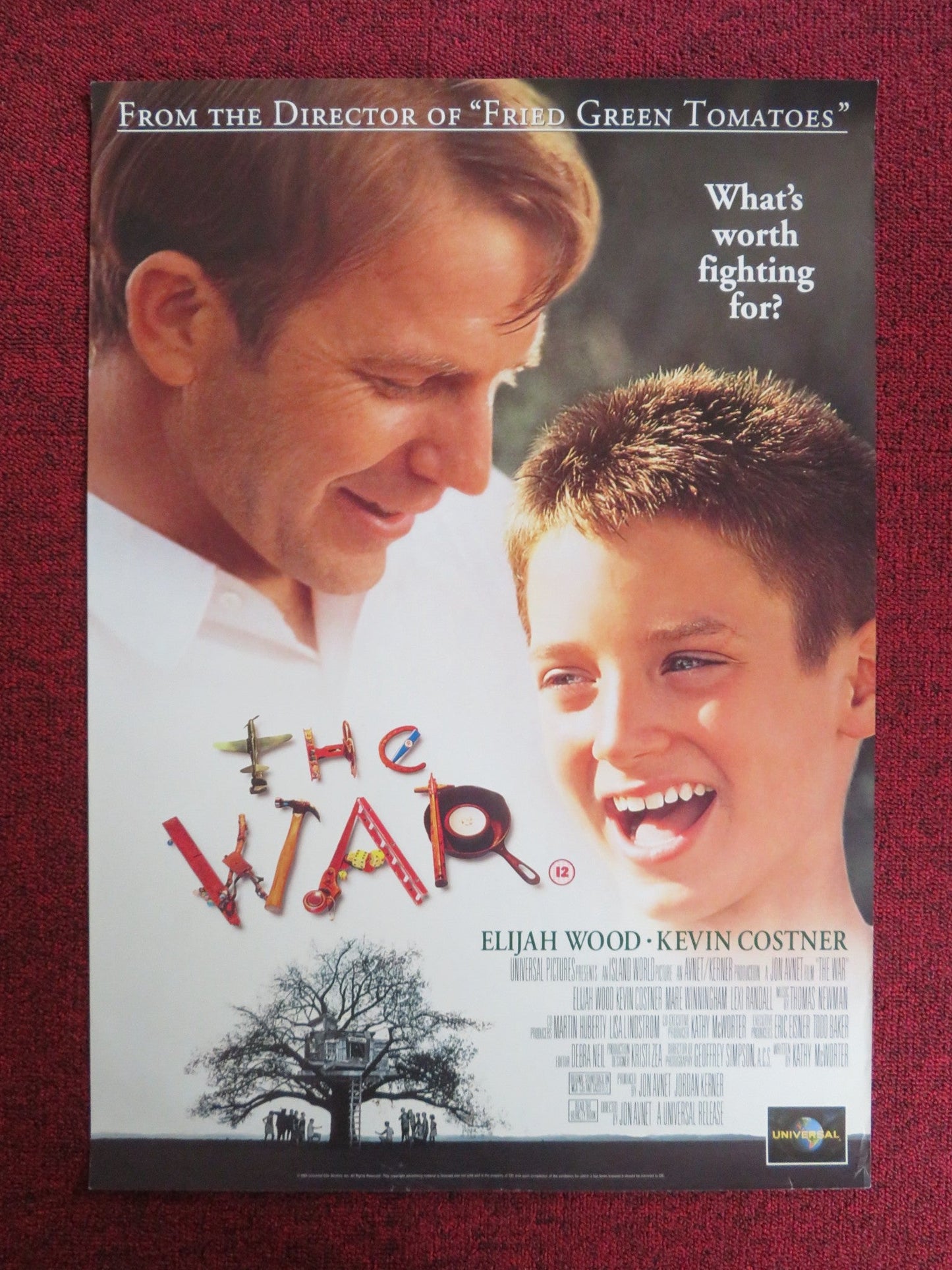 THE WAR VHS VIDEO POSTER ELIJAH WOOD KEVIN COSTNER 1994 Rendezvous Cinema Movie posters
