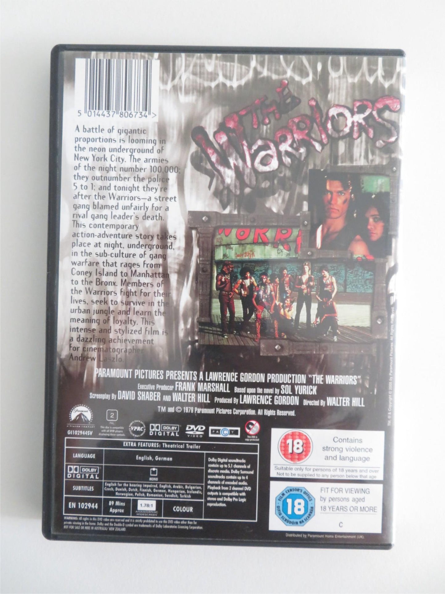 THE WARRIORS - B (DVD) MICHAEL BECK JAMES REMAR 1979 REGION 2 Movie posters