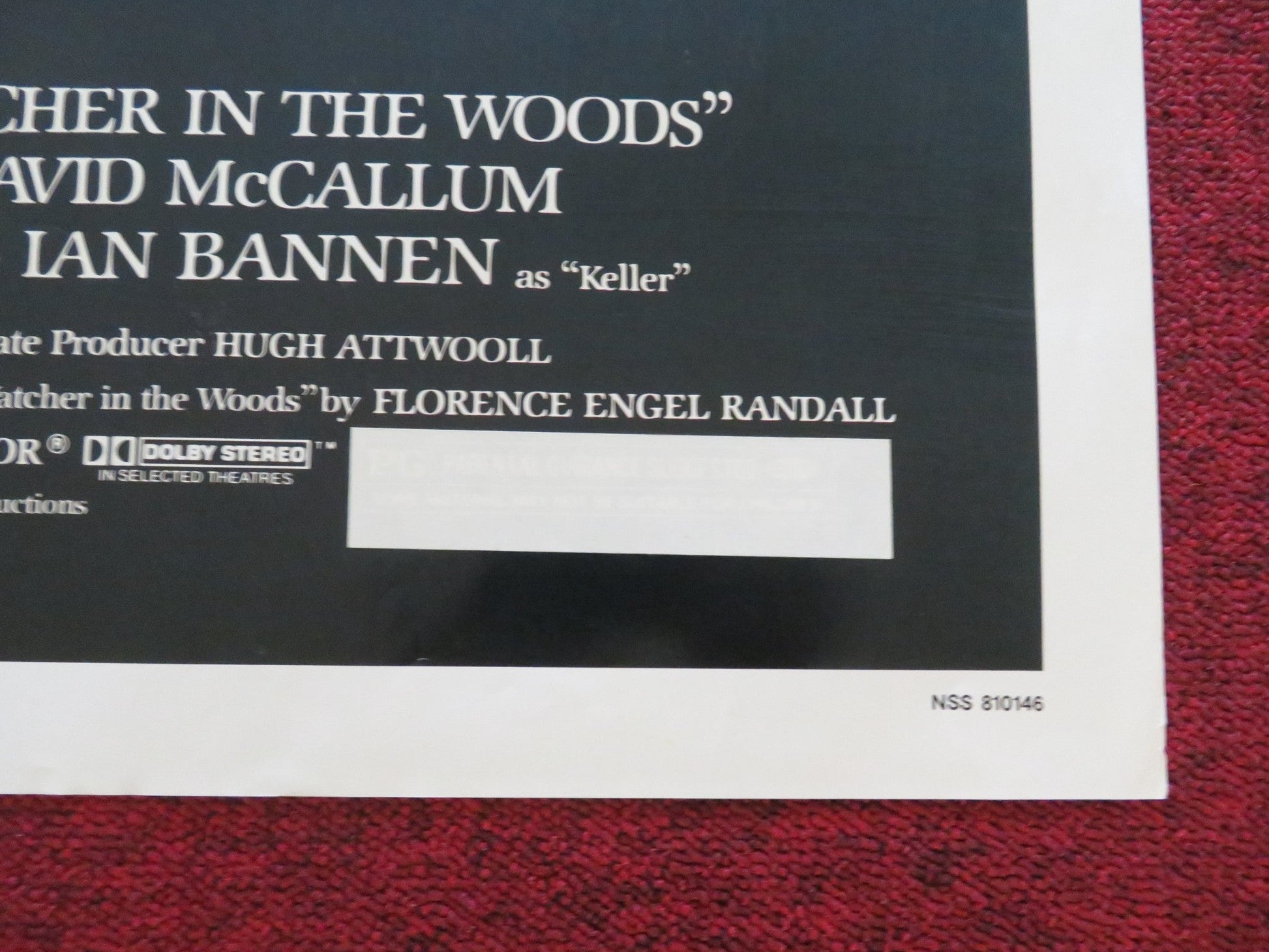 THE WATCHER IN THE WOODS FOLDED US ONE SHEET POSTER DISNEY BETTE DAVIS 1981 Movie posters