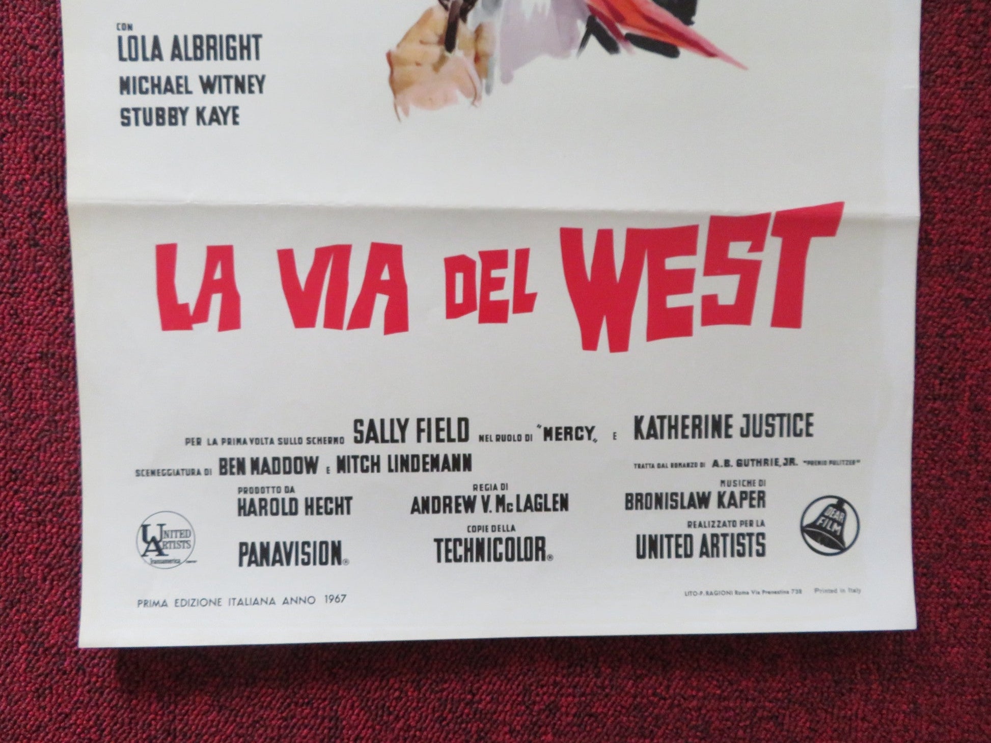 THE WAY WEST ITALIAN LOCANDINA POSTER KIRK DOUGLAS ROBERT MITCHUM 1967 Rendezvous Cinema Movie posters