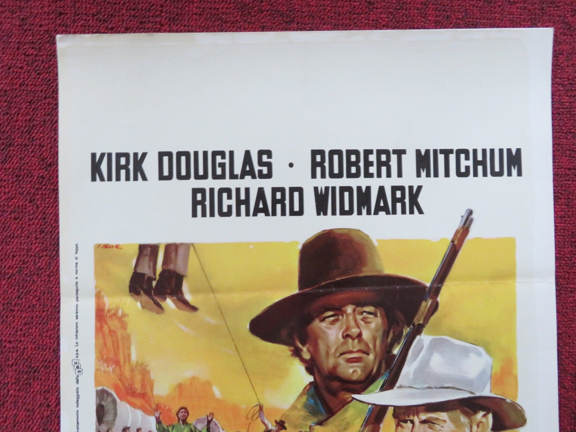 THE WAY WEST ITALIAN LOCANDINA POSTER KIRK DOUGLAS ROBERT MITCHUM 1967 Rendezvous Cinema Movie posters