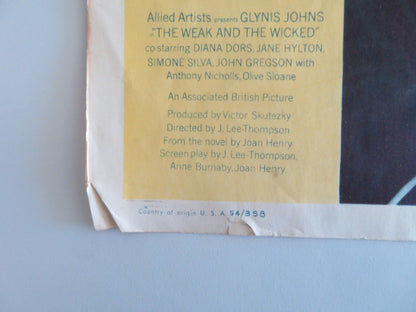 THE WEAK AND THE WICKED - C LOBBY CARD DIANA DORS GLYNIS JOHNS 1954 Rendezvous Cinema Movie posters