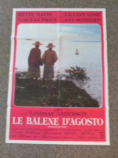 THE WHALES OF AUGUST ITALIAN 2 FOGLIO POSTER BETTE DAVID LILLIAN GISH 1987 Rendezvous Cinema Movie posters